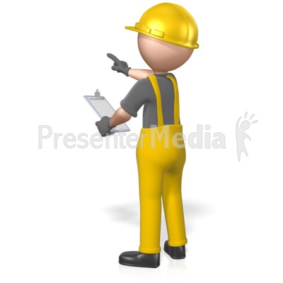 Construction Figure Clipboard Pointing Presentation clipart