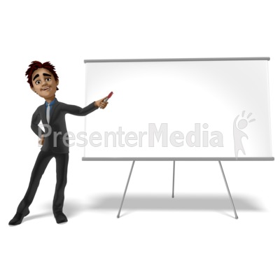 Businessman Presenting Blank Board Presentation clipart