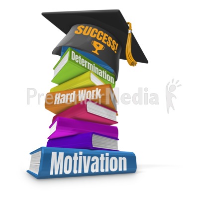 Book Stack Graduation Cap Presentation clipart