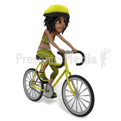 Jada Riding Bicycle Presentation clipart
