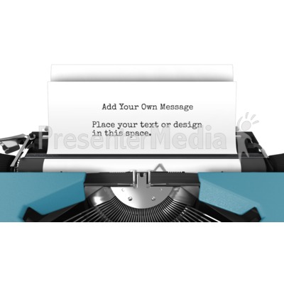 Typewriter Front Custom Presentation clipart