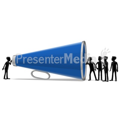 Businessmen Megaphone Presentation clipart