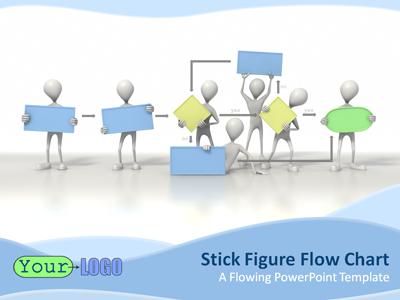 stick figure flowchart a powerpoint template from animated flow chart diagram powerpoint template