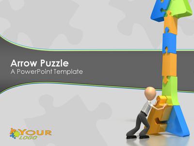 Powerpoint Slideshow Templates on Puzzle Arrow   A Powerpoint Template From Presentermedia Com