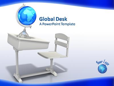 Powerpoint Templates  Teachers on Global Desk   A Powerpoint Template From Presentermedia Com