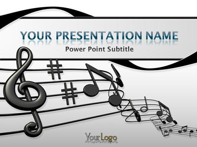 Free Powerpoint Music on Music Sheet   A Powerpoint Template From Presentermedia Com
