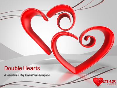 red double hearts