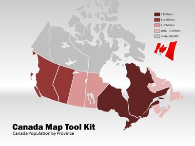 Powerpoint  Templates on Canada Map Tool Kit   A Powerpoint Template From Presentermedia Com