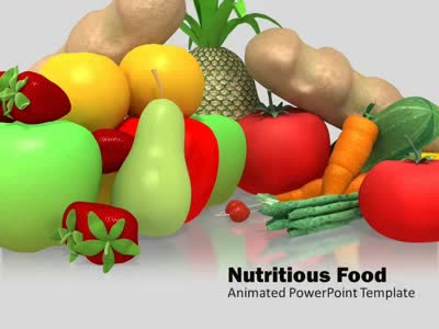 Nutritious Healthy Food A Animated Powerpoint Template From Presentermedia Com Healthy Food Powerpoint Template
