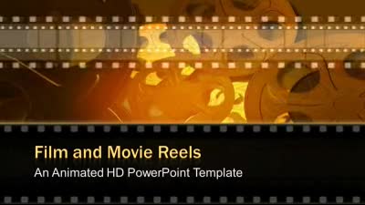 film and movie reels a powerpoint template from ppt education template