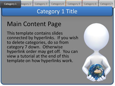 Interactive Tabs Category Pages A Powerpoint Template From Presentermedia Com Powerpoint Tabs Template