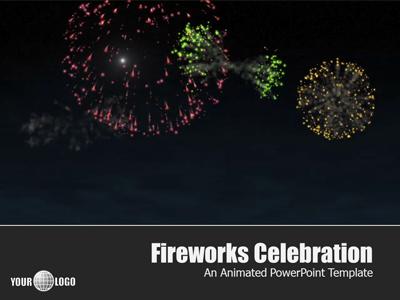 Fireworks Celebration A Powerpoint Template From Presentermedia Com Celebration Of Powerpoint Template