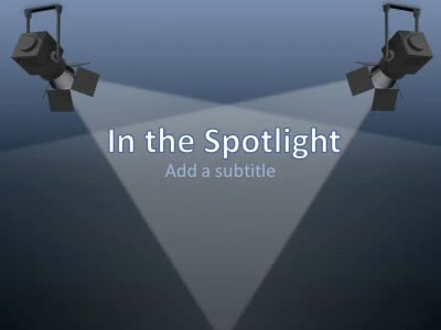in the spotlight a powerpoint template from spotlight powerpoint template