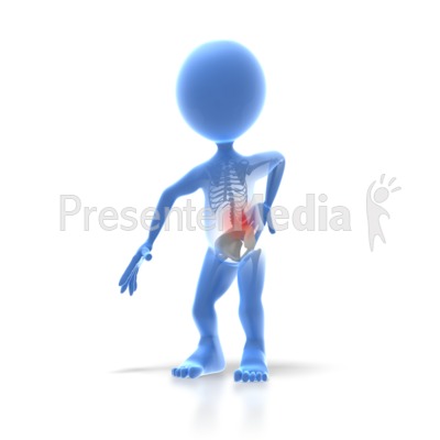 Image of 3D Figure with back pain.