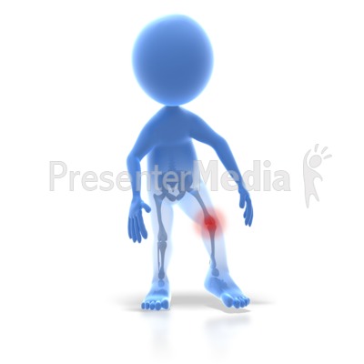 Image of figure with knee pain