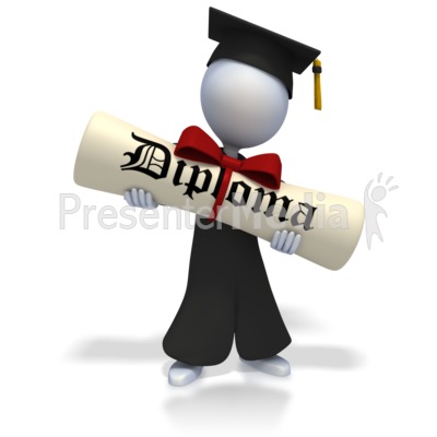 graduate with diploma