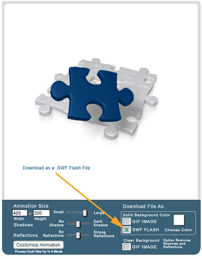 Download animations as Flash