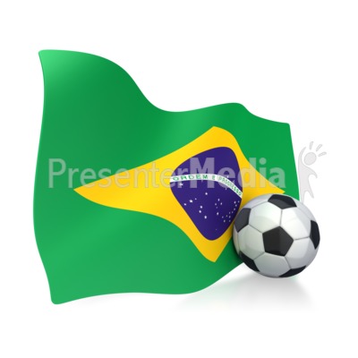 Brazil Flag with a Soccer Ball