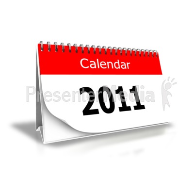 2011 Desk Calendar Clip Art
