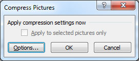 PowerPoint Compression Options