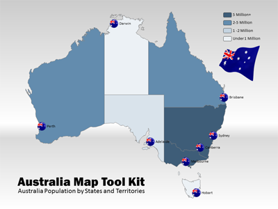 PowerPoint Map of Australia