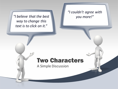 2 Person Chat PowerPoint Template