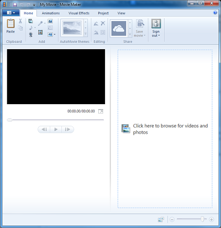 Open Windows Live Movie Maker (AKA Movie Maker)