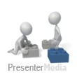 Stickman Building Blocks - Non Looping - PowerPoint Animation