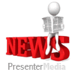 Sitting On News Text Reading Paper - PowerPoint Animation