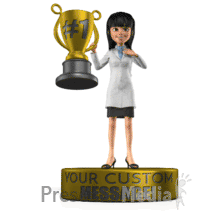 Scientist Trophy Award Presentation clipart