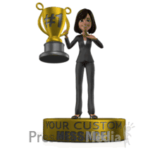 Woman Trophy Award Presentation clipart