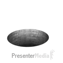 Monster Pop Out Of Hole Presentation clipart