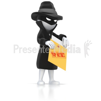 Spy Opening Top Secret Envelope Great Powerpoint Clipart For