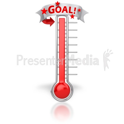 Thermometer Reached Our Goal Great Powerpoint Clipart For