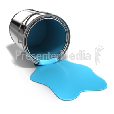 Paint Can Spilled Ground