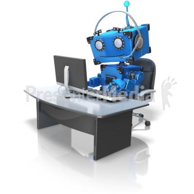 robot automated customer service 3d figures great clipart for