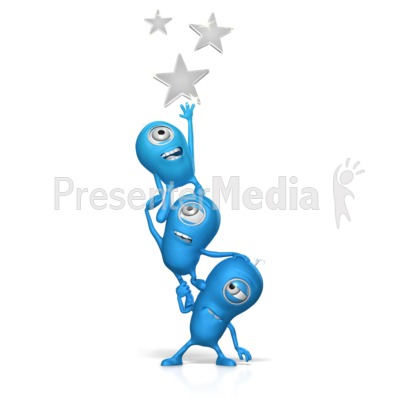 Teamwork Reach For The Stars Great Powerpoint Clipart For Presentations Presentermedia Com