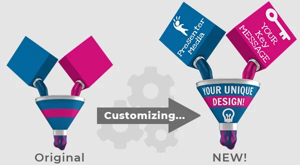 A custom graphicshowing how you can customize the original in a unique new graphic.