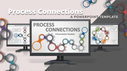 A collage of presentation slides from Process Connections PowerPoint Template