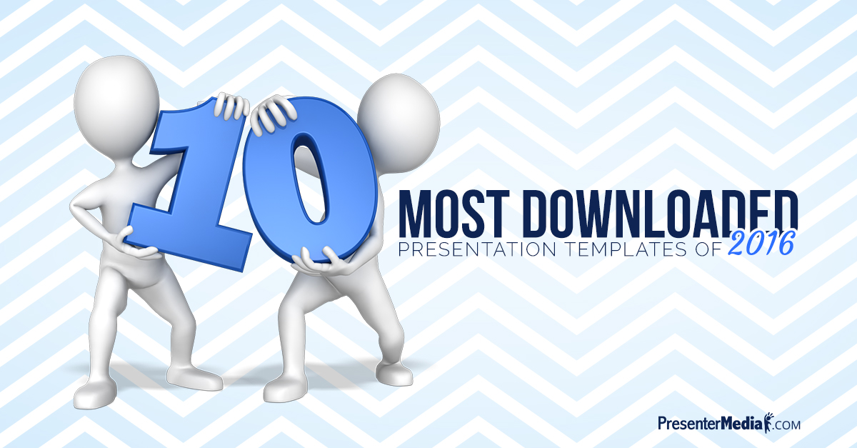 A feature image preview for the blog 10 Most Downloaded Presentation Templates of 2016.