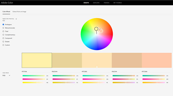 adobe color creator screenshot