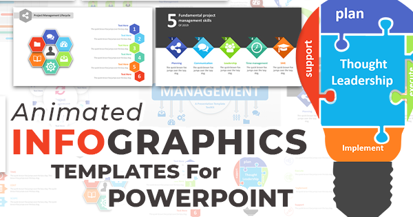 A feature image preview for the blog Animated Infographic Templates for PowerPoint 365.