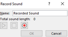 A image displaying the option to add audio recording to PowerPoint.