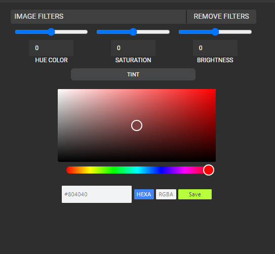 Image filter tools