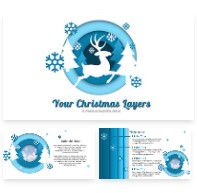 A Christmas PowerPoint template example image.