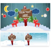 A Christmas PowerPoint template example image.