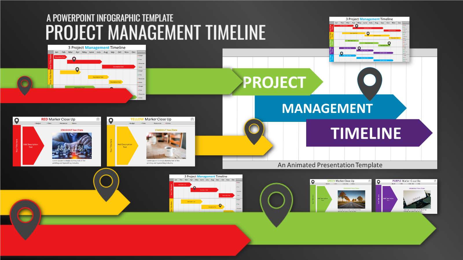 Project Management Timeline Slide Preview