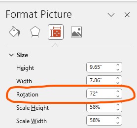 Picture format rotation options.