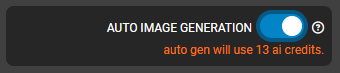 A preview of the ai image gen selector.