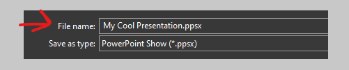 name PowerPoint file preview